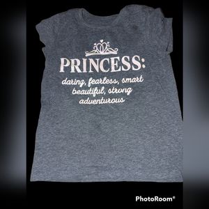 Grey shirt sleeve princess shirt size 7/8